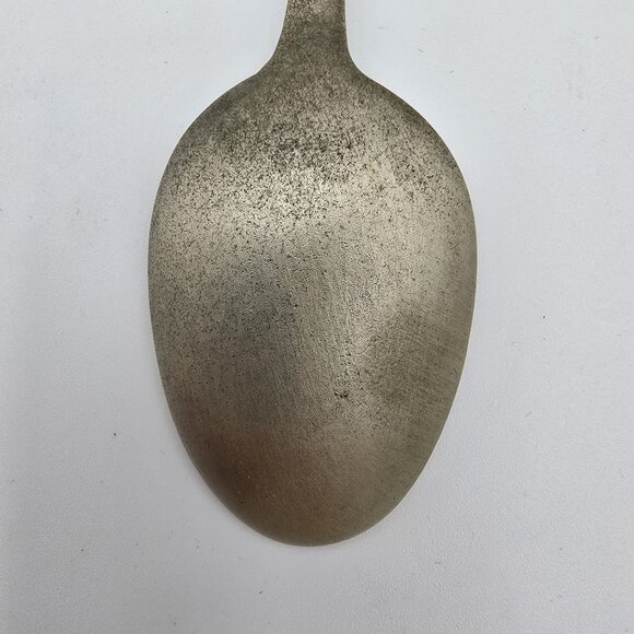 Vintage Pewter Souvenir Spoon Soldier Handle Etched Scene Embossed Pre-Owned - Picture 5 of 6